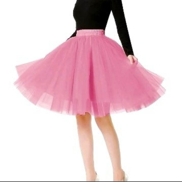 Medium Size Tulle Tutu Skirt Petticoat or Crinoline Women's Retro Vintage - Picture 2 of 2